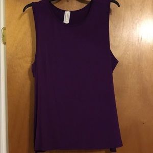 purple side cut tank